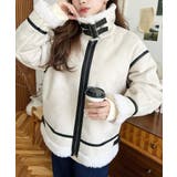 スエード×ボアフェイクムートンB-3ジャケットブルゾン | moment+ | 詳細画像2 