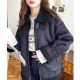 スエード×ボアフェイクムートンB-3ジャケットブルゾン | moment+ | 詳細画像21