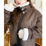 スエード×ボアフェイクムートンB-3ジャケットブルゾン | moment+ | 詳細画像27 