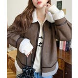 スエード×ボアフェイクムートンB-3ジャケットブルゾン | moment+ | 詳細画像29