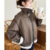 スエード×ボアフェイクムートンB-3ジャケットブルゾン | moment+ | 詳細画像34