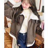 スエード×ボアフェイクムートンB-3ジャケットブルゾン | moment+ | 詳細画像38 