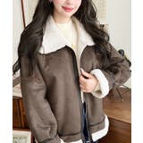 スエード×ボアフェイクムートンB-3ジャケットブルゾン | moment+ | 詳細画像39 