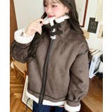 スエード×ボアフェイクムートンB-3ジャケットブルゾン | moment+ | 詳細画像42