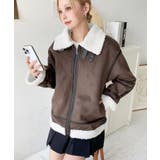 スエード×ボアフェイクムートンB-3ジャケットブルゾン | moment+ | 詳細画像45