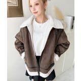 スエード×ボアフェイクムートンB-3ジャケットブルゾン | moment+ | 詳細画像49