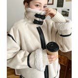 スエード×ボアフェイクムートンB-3ジャケットブルゾン | moment+ | 詳細画像6 