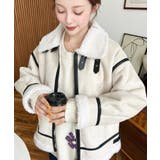 スエード×ボアフェイクムートンB-3ジャケットブルゾン | moment+ | 詳細画像9