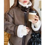 ブラウン | スエード×ボアフェイクムートンB-3ジャケットブルゾン | moment+