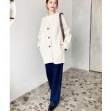 ニットメルトンノーカラーミドルコート | moment+ | 詳細画像13