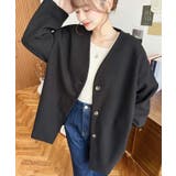 ニットメルトンノーカラーミドルコート | moment+ | 詳細画像20