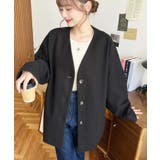 ニットメルトンノーカラーミドルコート | moment+ | 詳細画像22