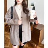 ニットメルトンノーカラーミドルコート | moment+ | 詳細画像38