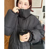 ブラック | エコダウンスタンドカラーオーバーサイズブルゾン | moment+