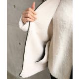 フェイクレザー×ボアフェイクムートンフライトジャケットブルゾン | moment+ | 詳細画像23 