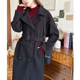 2WAYカラーアレンジロングトレンチコートニットメルトン | moment+ | 詳細画像12