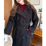 2WAYカラーアレンジロングトレンチコートニットメルトン | moment+ | 詳細画像13