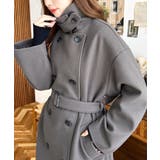 2WAYカラーアレンジロングトレンチコートニットメルトン | moment+ | 詳細画像16