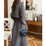 2WAYカラーアレンジロングトレンチコートニットメルトン | moment+ | 詳細画像18