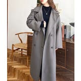 2WAYカラーアレンジロングトレンチコートニットメルトン | moment+ | 詳細画像20