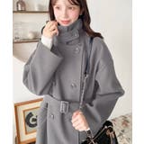 2WAYカラーアレンジロングトレンチコートニットメルトン | moment+ | 詳細画像21