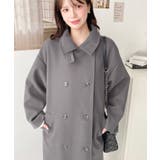 2WAYカラーアレンジロングトレンチコートニットメルトン | moment+ | 詳細画像23