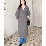 2WAYカラーアレンジロングトレンチコートニットメルトン | moment+ | 詳細画像24