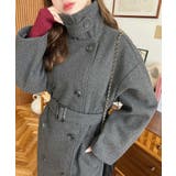 2WAYカラーアレンジロングトレンチコートニットメルトン | moment+ | 詳細画像26