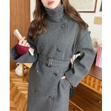 2WAYカラーアレンジロングトレンチコートニットメルトン | moment+ | 詳細画像27