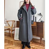 2WAYカラーアレンジロングトレンチコートニットメルトン | moment+ | 詳細画像28