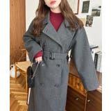 2WAYカラーアレンジロングトレンチコートニットメルトン | moment+ | 詳細画像29