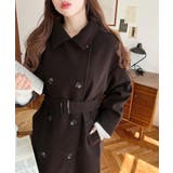 2WAYカラーアレンジロングトレンチコートニットメルトン | moment+ | 詳細画像32