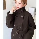 2WAYカラーアレンジロングトレンチコートニットメルトン | moment+ | 詳細画像39