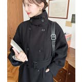 2WAYカラーアレンジロングトレンチコートニットメルトン | moment+ | 詳細画像4