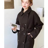 2WAYカラーアレンジロングトレンチコートニットメルトン | moment+ | 詳細画像40