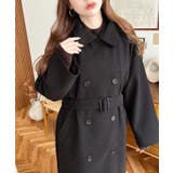 2WAYカラーアレンジロングトレンチコートニットメルトン | moment+ | 詳細画像7