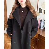 2WAYカラーアレンジロングトレンチコートニットメルトン | moment+ | 詳細画像9