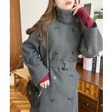 グレー系その他 | 2WAYカラーアレンジロングトレンチコートニットメルトン | moment+