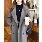 チャコールグレー | 2WAYカラーアレンジロングトレンチコートニットメルトン | moment+