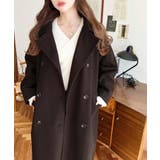 ブラウン | 2WAYカラーアレンジロングトレンチコートニットメルトン | moment+