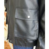 取外し可能ファーティペット付きヴィンテージライクマットフェイクレザーブルゾン | moment+ | 詳細画像20 