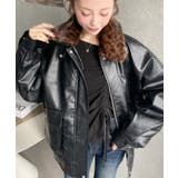 取外し可能ファーティペット付きヴィンテージライクマットフェイクレザーブルゾン | moment+ | 詳細画像57 