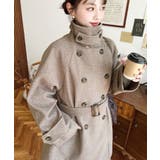 ブラウン系その他 | 2WAYカラーアレンジミドル丈トレンチコートニットメルトン | moment+