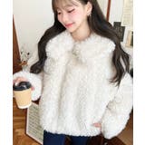 衿付きプードルフェイクファーブルゾン | moment+ | 詳細画像17 