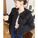 衿付きプードルフェイクファーブルゾン | moment+ | 詳細画像27 