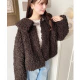 衿付きプードルフェイクファーブルゾン | moment+ | 詳細画像32 