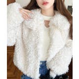 アイボリー | 衿付きプードルフェイクファーブルゾン | moment+