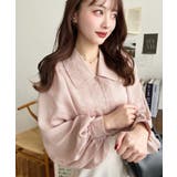 シアーランダムプリーツレトロカラーボリュームスリーブブラウス | moment+ | 詳細画像23 