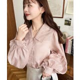 シアーランダムプリーツレトロカラーボリュームスリーブブラウス | moment+ | 詳細画像24 