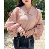 シアーランダムプリーツレトロカラーボリュームスリーブブラウス | moment+ | 詳細画像28 